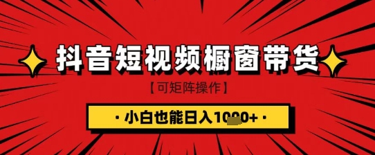 抖音短视频食品橱窗带货，小白轻松上手日入1k+【揭秘】-创新社-资源网-最新项目分享网站