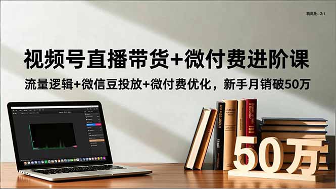 视频号直播带货+微付费进阶课:流量逻辑+微信豆投放+微付费优化,新手月销破50万-创新社-资源网-最新项目分享网站