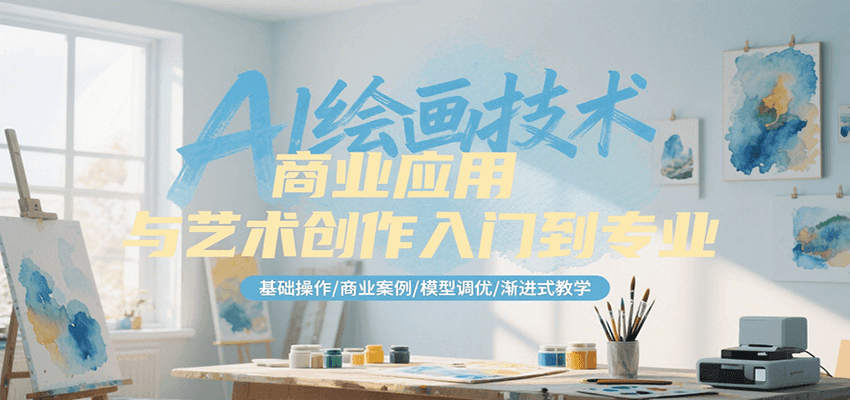 AI绘画技术商业应用与艺术创作入门到专业，基础操作/商业案例/模型调优/渐进式教学-创新社-资源网-最新项目分享网站