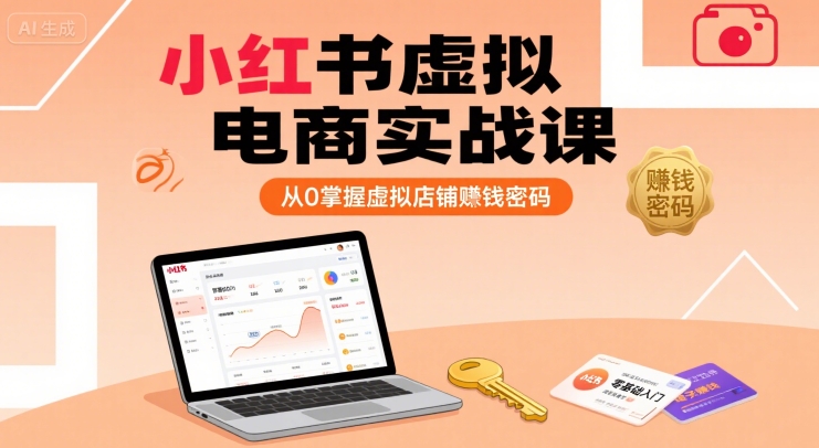 小红书虚拟电商实战课，从0掌握虚拟店铺賺钱密码-创新社-资源网-最新项目分享网站