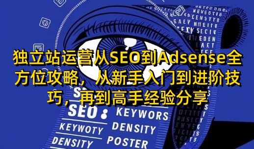 独立站运营从SEO到Adsense全方位攻略，从新手入门到进阶技巧，再到高手经验分享-创新社-资源网-最新项目分享网站