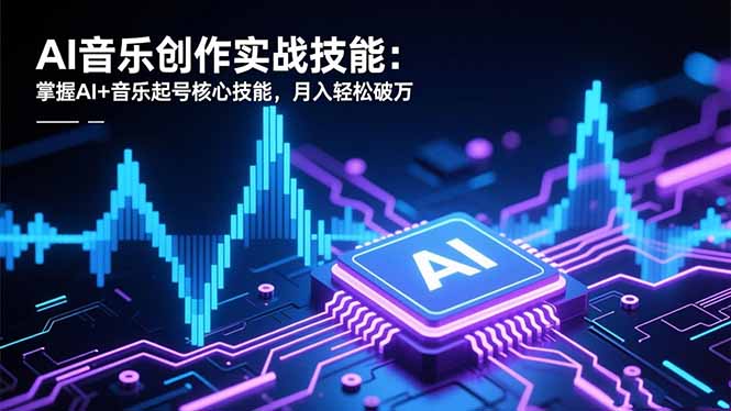 AI音乐创作实战技能：掌握AI+音乐起号核心技能，月入轻松破万-创新社-资源网-最新项目分享网站