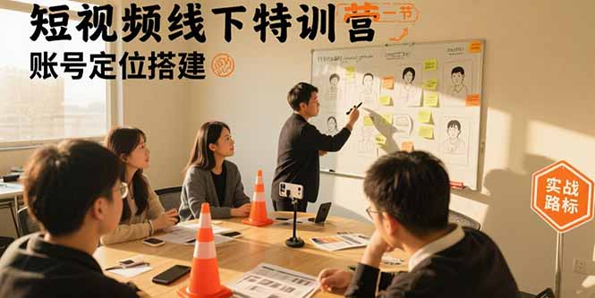 短视频线下特训营：账号定位搭建/口播号拍摄剪辑/直播间流量入口/变现实战-创新社-资源网-最新项目分享网站