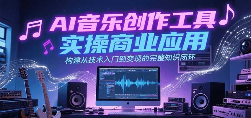 AI音乐创作工具实操商业应用，构建从技术入门到变现的完整知识闭环-创新社-资源网-最新项目分享网站