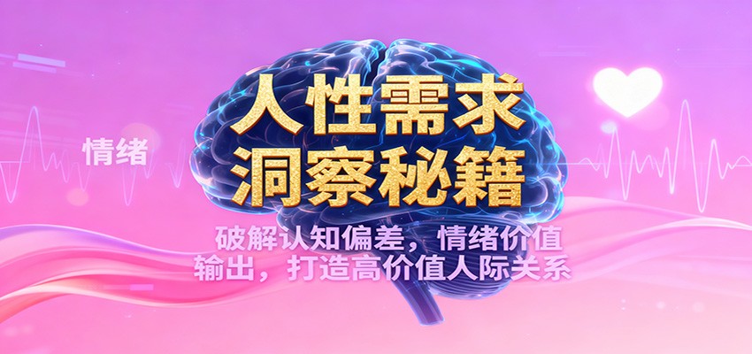 人性需求洞察秘籍,破解认知偏差,情绪价值输出,打造高价值人际关系-创新社-资源网-最新项目分享网站