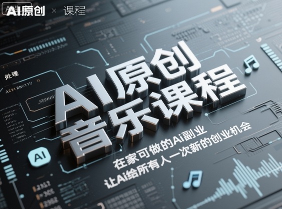 AI原创音乐课程,在家可做的Ai副业,让Ai给所有人一次新的创业机会-创新社-资源网-最新项目分享网站