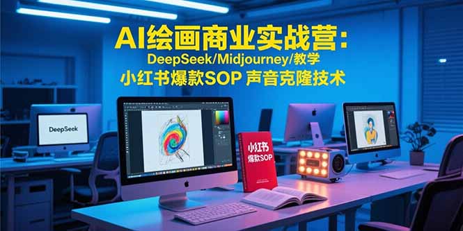 AI绘画商业实战营：DeepSeek/Midjourney/教学 小红书爆款SOP 声音克隆技术-创新社-资源网-最新项目分享网站
