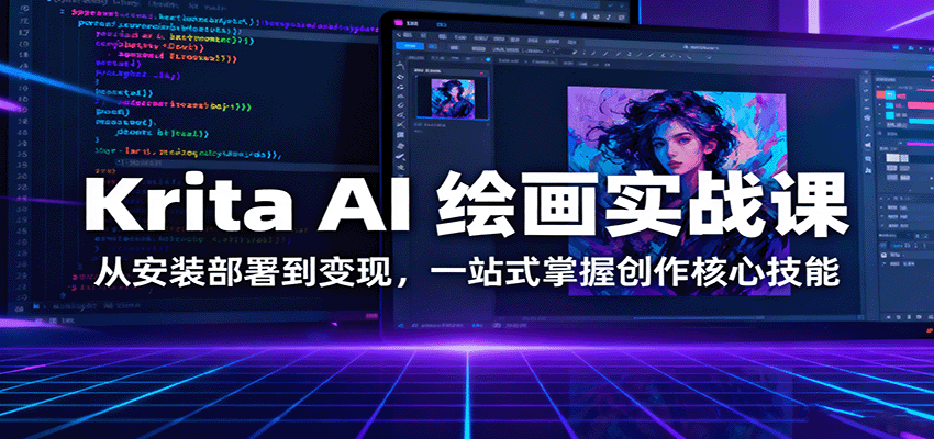 Krita AI 绘画实战课:从安装部署到变现,一站式掌握创作核心技能-创新社-资源网-最新项目分享网站