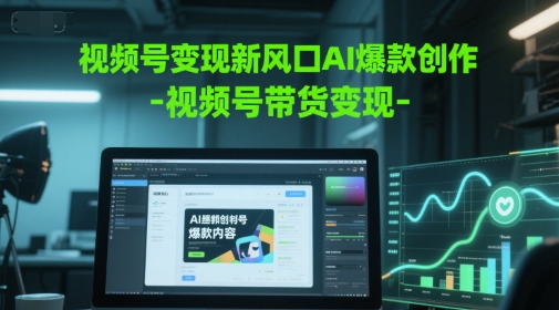 视频号变现新风口AI爆款创作-视频号带货变现-创新社-资源网-最新项目分享网站