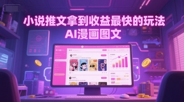 小说推文拿到收益最快的玩法，AI漫画图文-创新社-资源网-最新项目分享网站