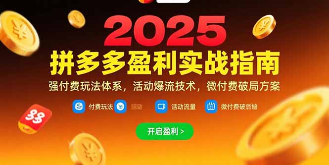 拼多多盈利实战指南，强付费玩法，活动爆流技术，微付费破局方案(更新7月-创新社-资源网-最新项目分享网站