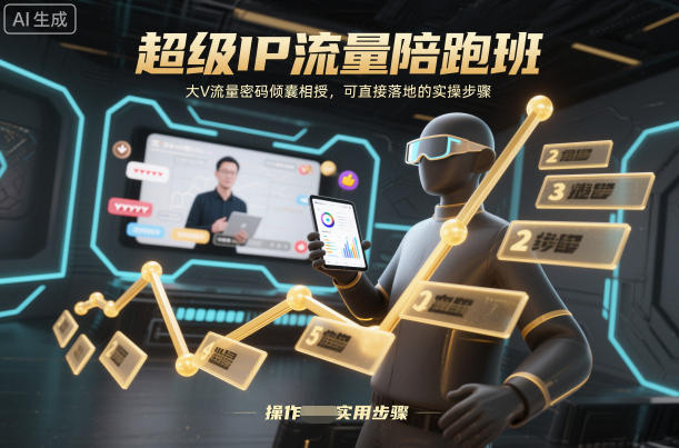 超级IP流量陪跑班,大V流量密码倾囊相授,可直接落地的实操步骤-创新社-资源网-最新项目分享网站