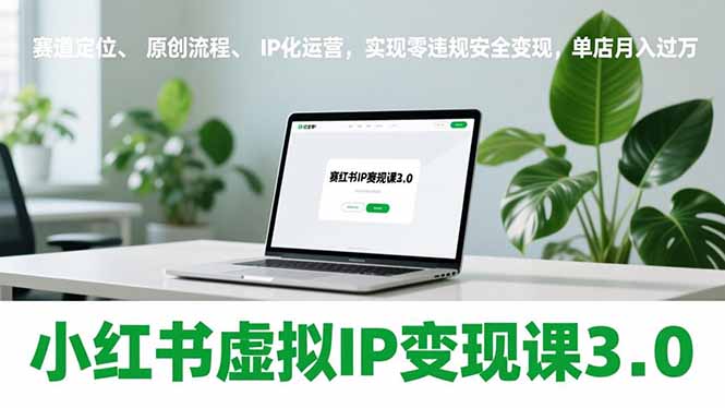 小红书虚拟IP变现课3.0,赛道定位、原创流程、IP化运营,实现零违规安全变现,单店月入过万-创新社-资源网-最新项目分享网站