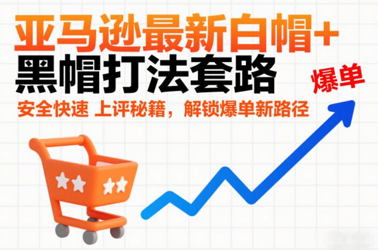 亚马逊最新白帽+黑帽打法套路，安全快速上评秘籍，解锁爆单新路径-创新社-资源网-最新项目分享网站