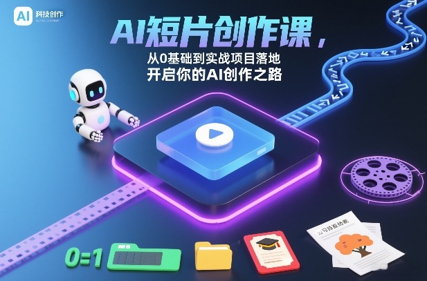 AI短片创作课,从0基础到实战项目落地,开启你的AI创作之路-创新社-资源网-最新项目分享网站