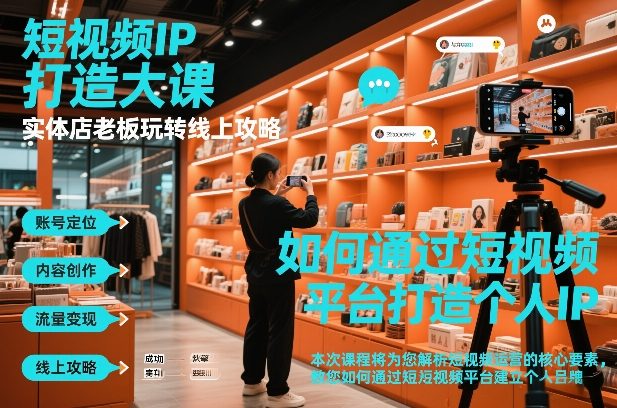 短视频ip打造大课,实体店老板玩转线上攻略-创新社-资源网-最新项目分享网站