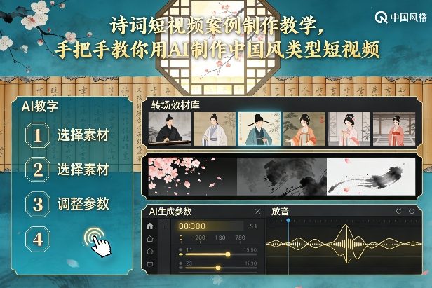 古诗词短视频案例制作教学，手把手教你用AI制作中国风类型短视频-创新社-资源网-最新项目分享网站