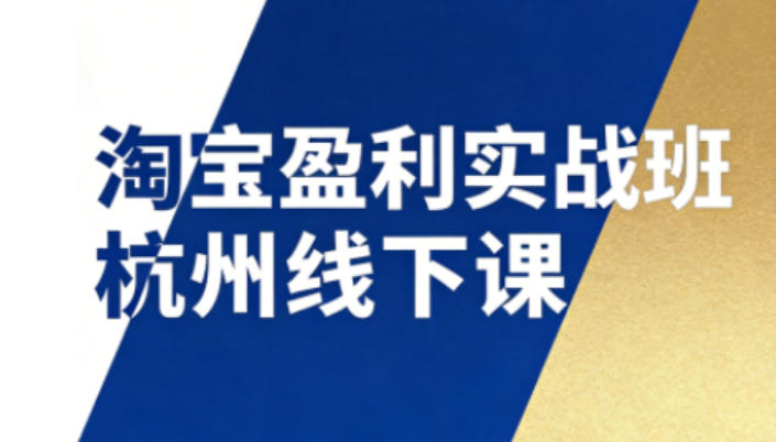 淘宝盈利实战班杭州线下课12月26-28日(音频+字幕),帮你掌握SOP流程+12门核心技术-创新社-资源网-最新项目分享网站