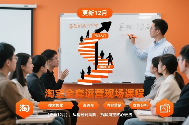 淘宝全套运营现场课程(更新26年1月),从基础到高阶,拆解淘宝核心玩法-创新社-资源网-最新项目分享网站