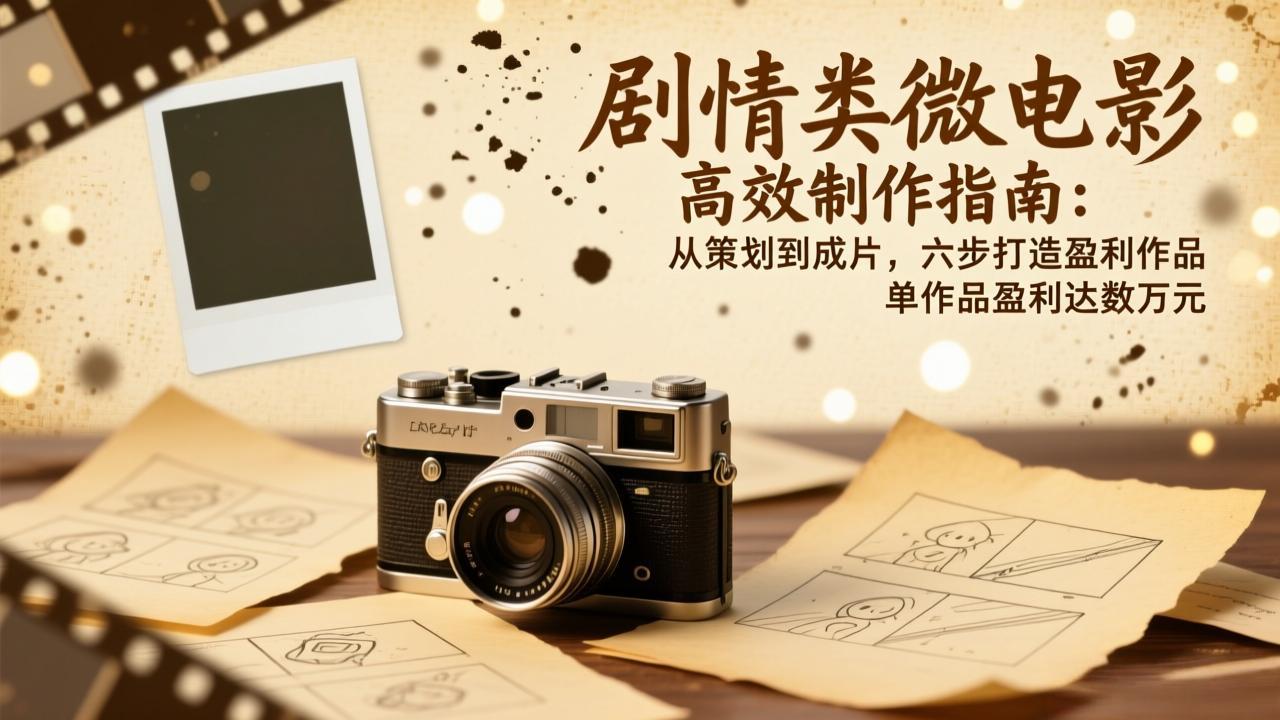 剧情类微电影高效制作指南：从策划到成片，六步打造盈利作品，单作品盈利达数万元-创新社-资源网-最新项目分享网站