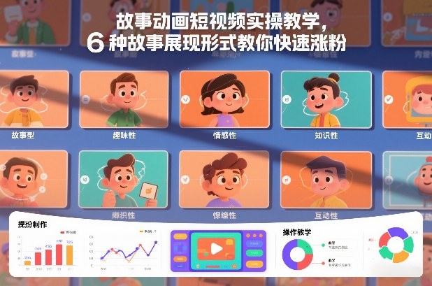 故事动画短视频实操教学,6种故事展现形式教你快速涨粉-创新社-资源网-最新项目分享网站