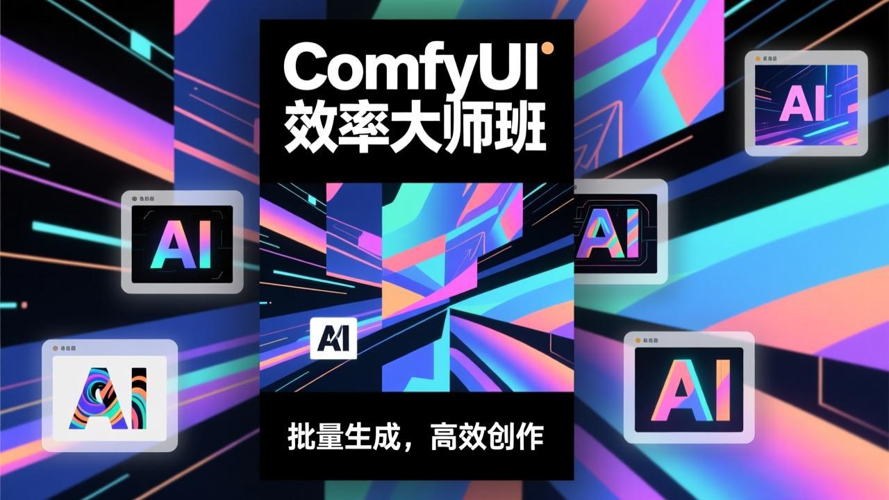 ComfyUI效率大师班:工作流搭建,批量生成,将个人AI出图效率提升5-10倍,月接单收入1-3万-创新社-资源网-最新项目分享网站