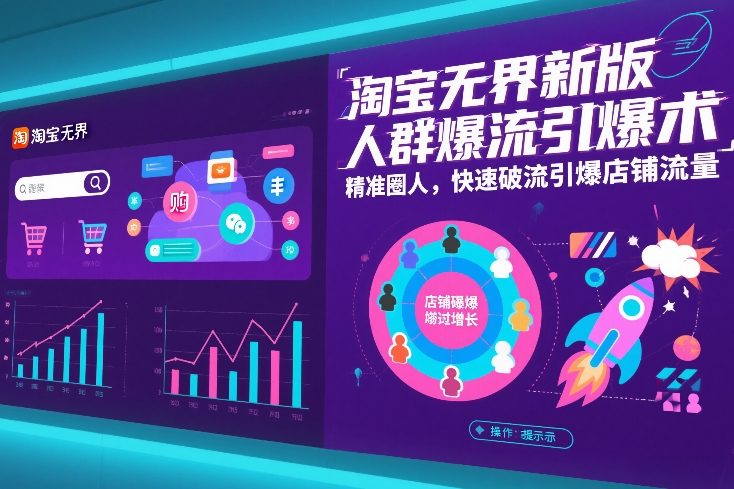 淘宝无界新版人群爆流引爆术，精准圈人，快速破流引爆店铺流量-创新社-资源网-最新项目分享网站