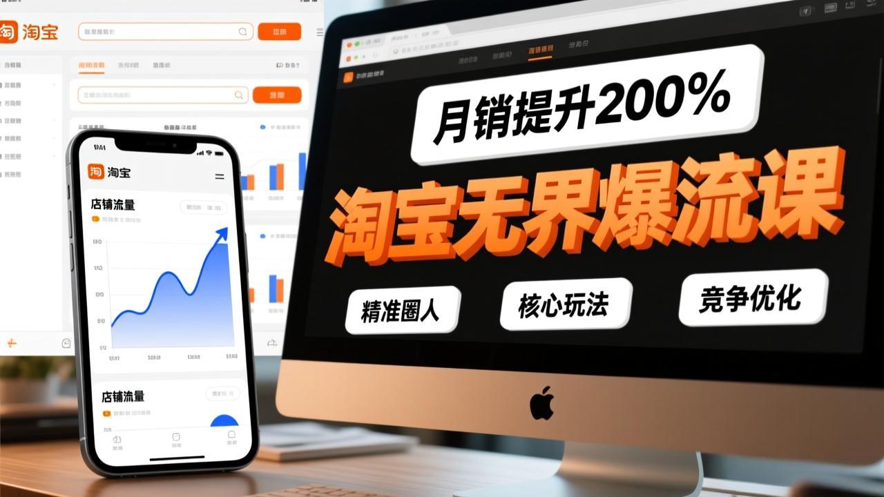 淘宝无界爆流课，精准圈人、核心玩法、竞争优化，快速引爆店铺流量，月销提升200%-创新社-资源网-最新项目分享网站