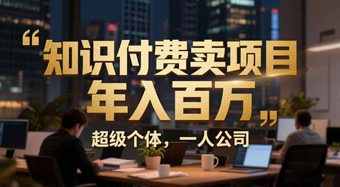 从0到年入百万:超级个体实战心得公开,个人IP×精准引流×成交系统全拆解-创新社-资源网-最新项目分享网站