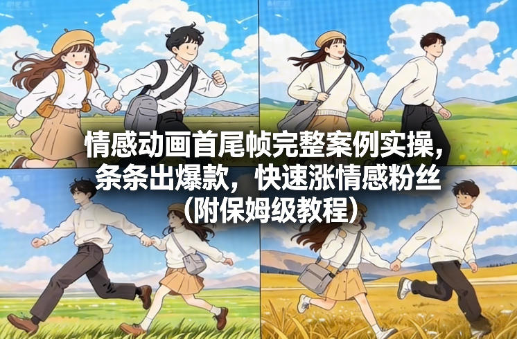 情感动画首尾帧完整案例实操,条条出爆款,快速涨情感粉丝(附保姆级教程)-创新社-资源网-最新项目分享网站