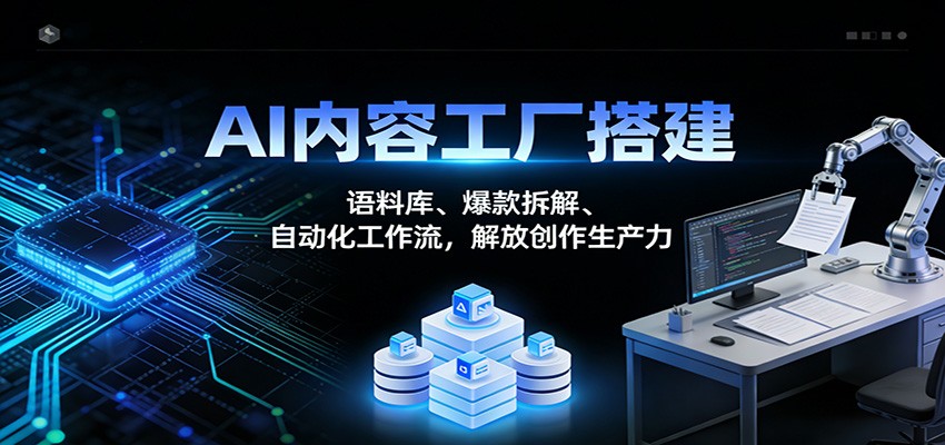 AI内容工厂搭建:语料库、爆款拆解、自动化工作流,解放创作生产力-创新社-资源网-最新项目分享网站