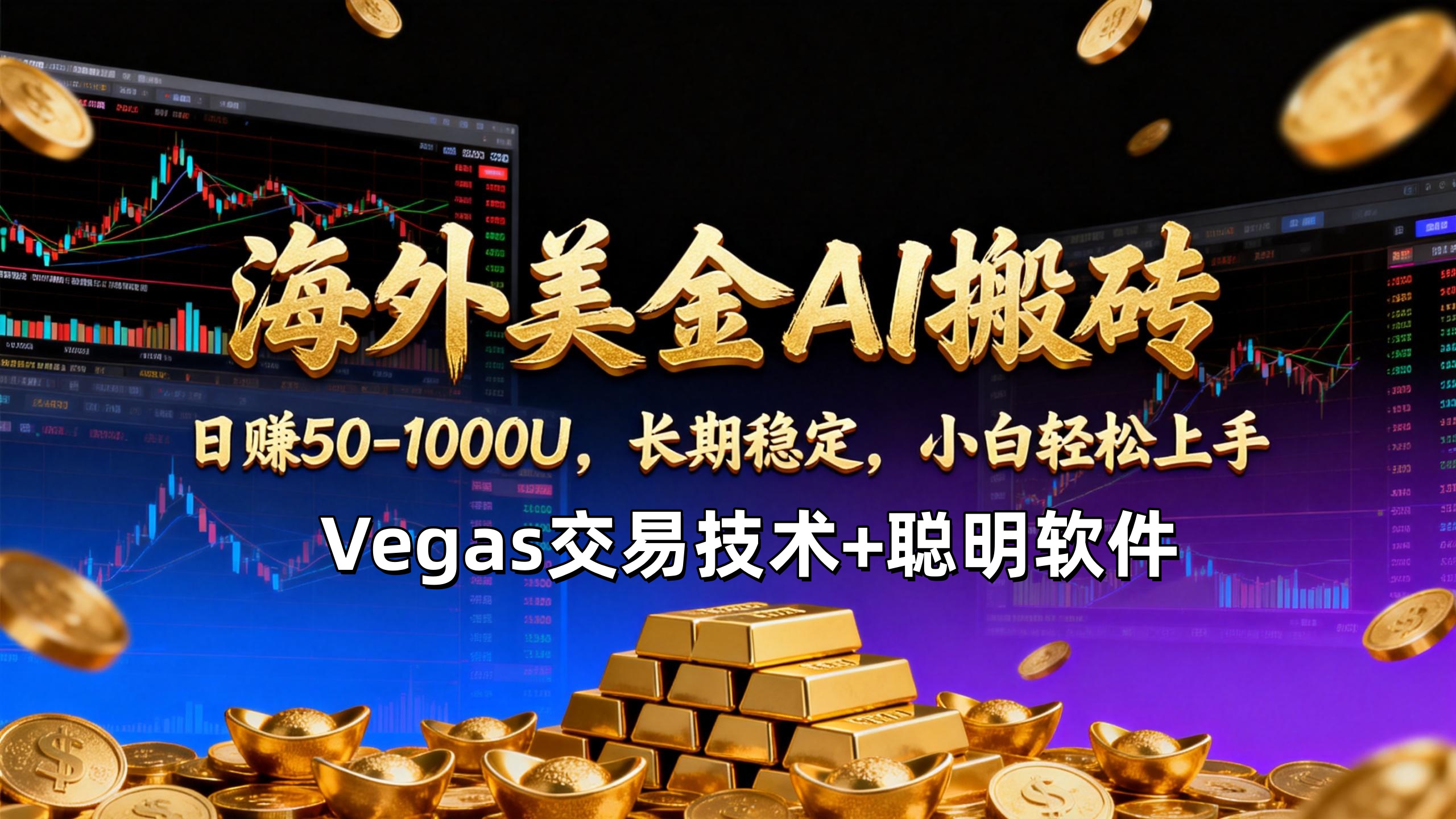 【海外美金AI搬砖】Vegas交易技术+聪明软件，日赚50-1000U，长期稳定，小白轻松上手。-创新社-资源网-最新项目分享网站