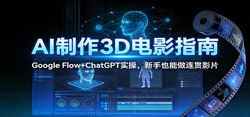 AI制作3D电影指南：Google Flow+ChatGPT实操，新手也能做连贯影片-创新社-资源网-最新项目分享网站