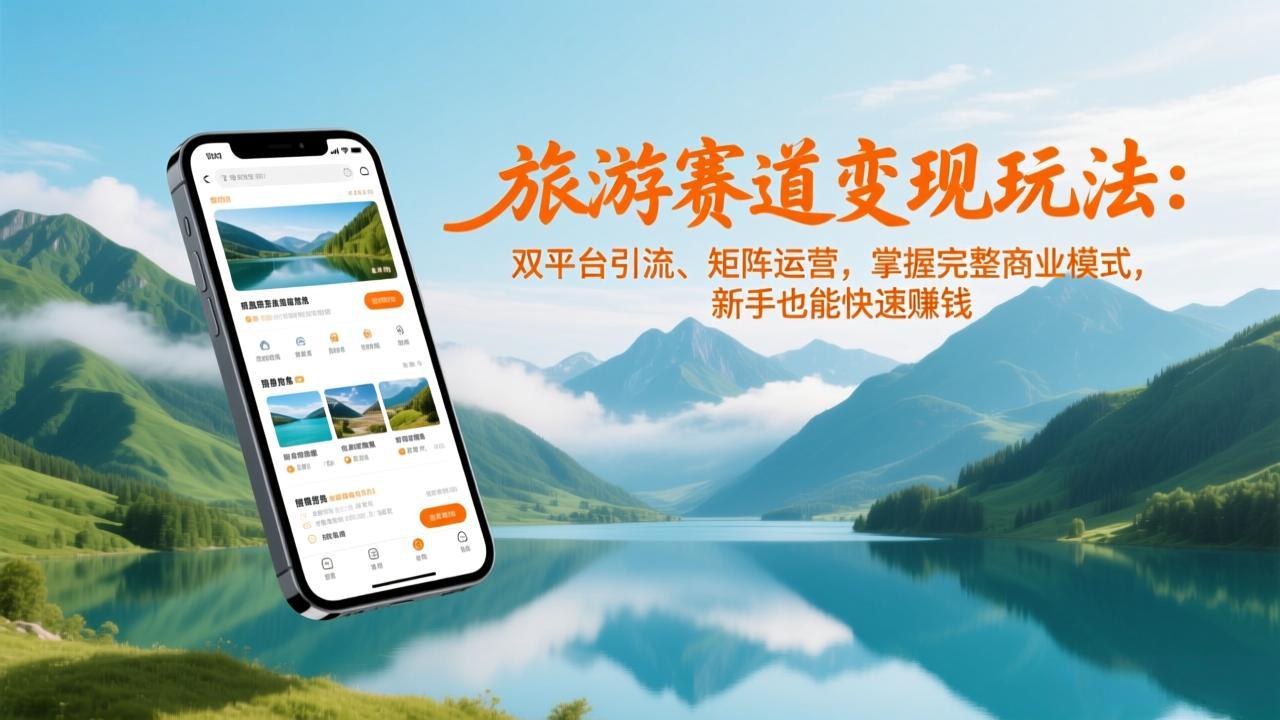旅游赛道变现玩法：双平台引流、矩阵运营，掌握完整商业模式，新手也能快速赚钱-创新社-资源网-最新项目分享网站