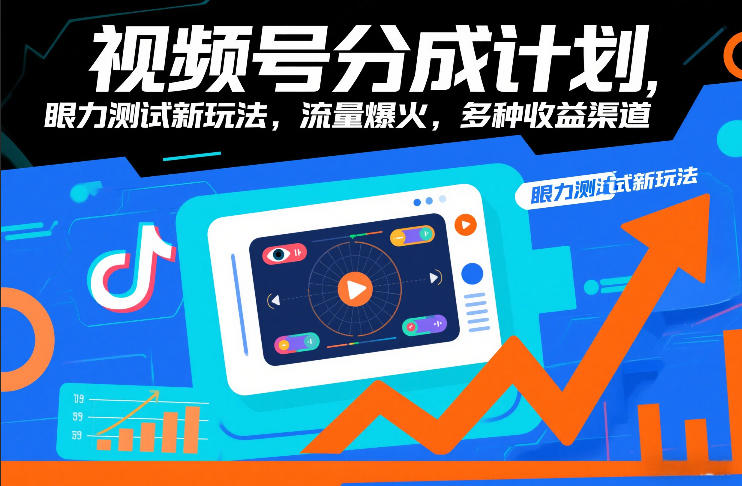 视频号分成计划，眼力测试新玩法，流量爆火，多种收益渠道-创新社-资源网-最新项目分享网站