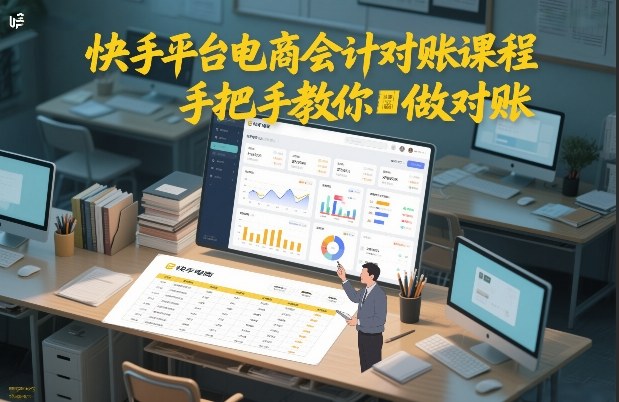 快手平台电商会计对账课程，手把手教你做对账-创新社-资源网-最新项目分享网站