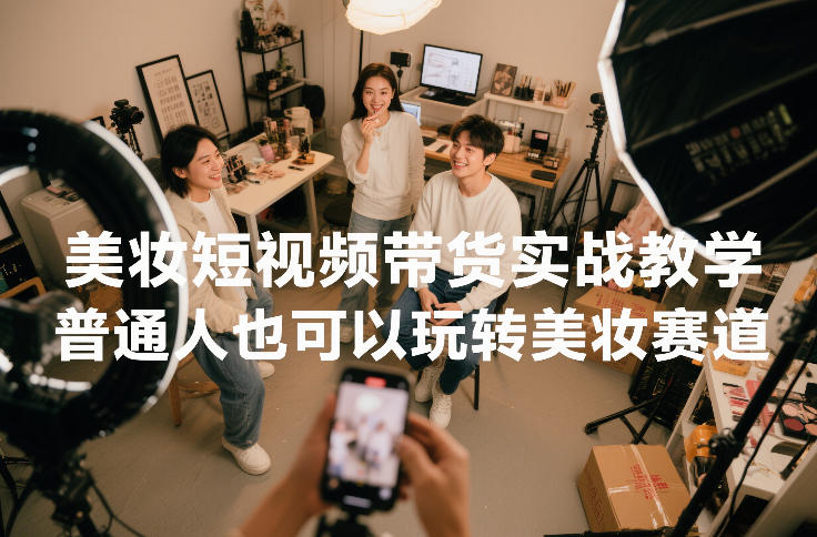 美妆短视频带货实战教学,普通人也可以玩转美妆赛道-创新社-资源网-最新项目分享网站