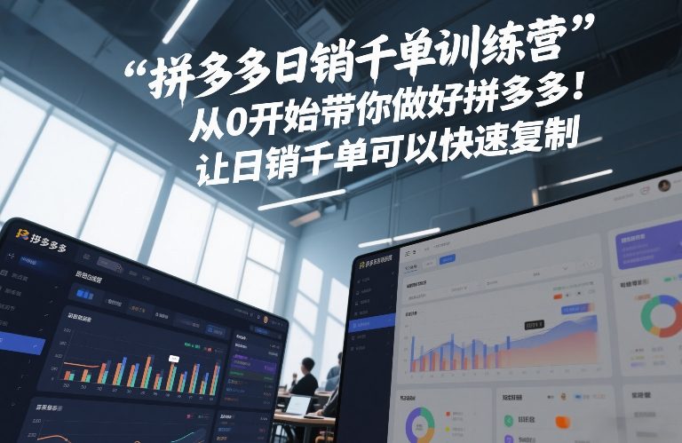 拼多多日销千单训练营,从0开始带你做好拼多多,让日销千单可以快速复制(更新26年1月)-创新社-资源网-最新项目分享网站