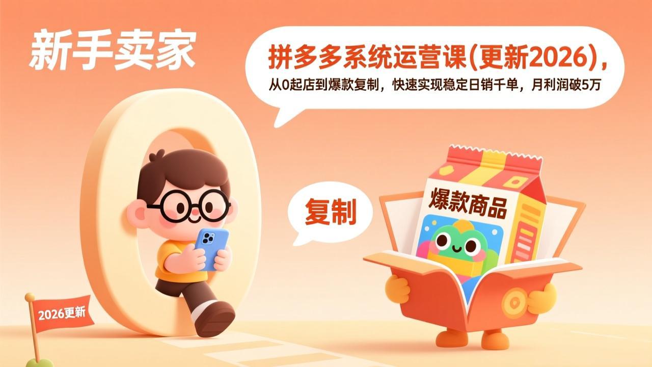 拼多多系统运营课(更新2026-创新社-资源网-最新项目分享网站