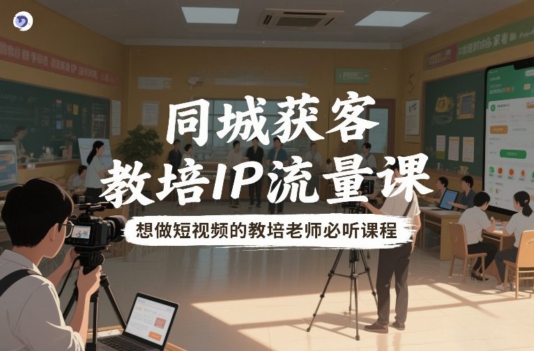 同城获客，教培IP流量课，想做短视频的教培老师必听课程-创新社-资源网-最新项目分享网站
