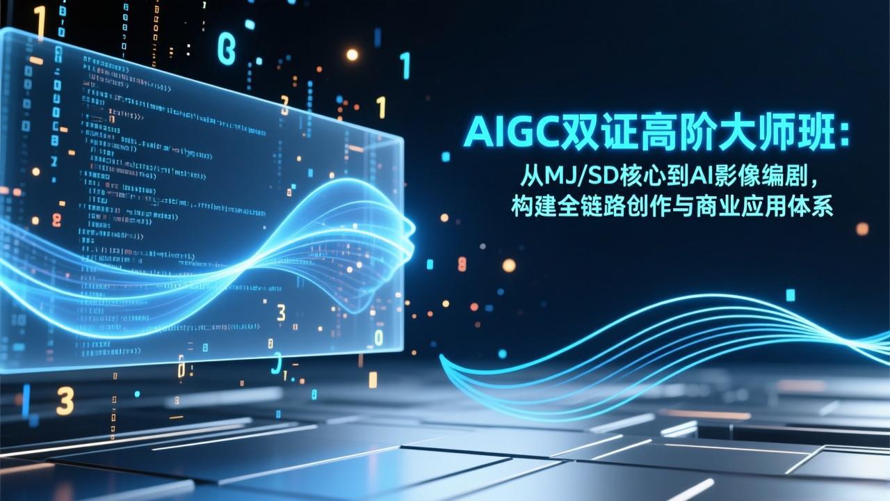 AIGC双证高阶大师班：从MJ/SD核心到AI影像编剧，构建全链路创作与商业应用体系-创新社-资源网-最新项目分享网站