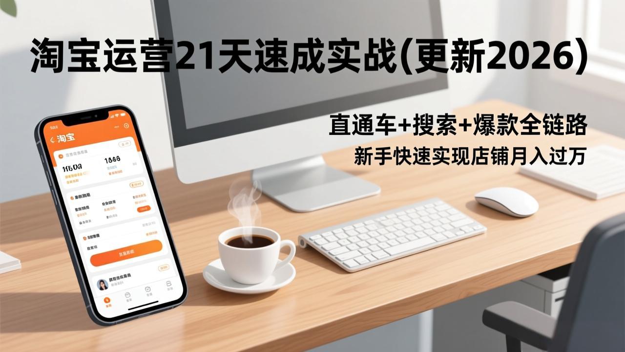 淘宝运营21天速成实战(更新2026-创新社-资源网-最新项目分享网站