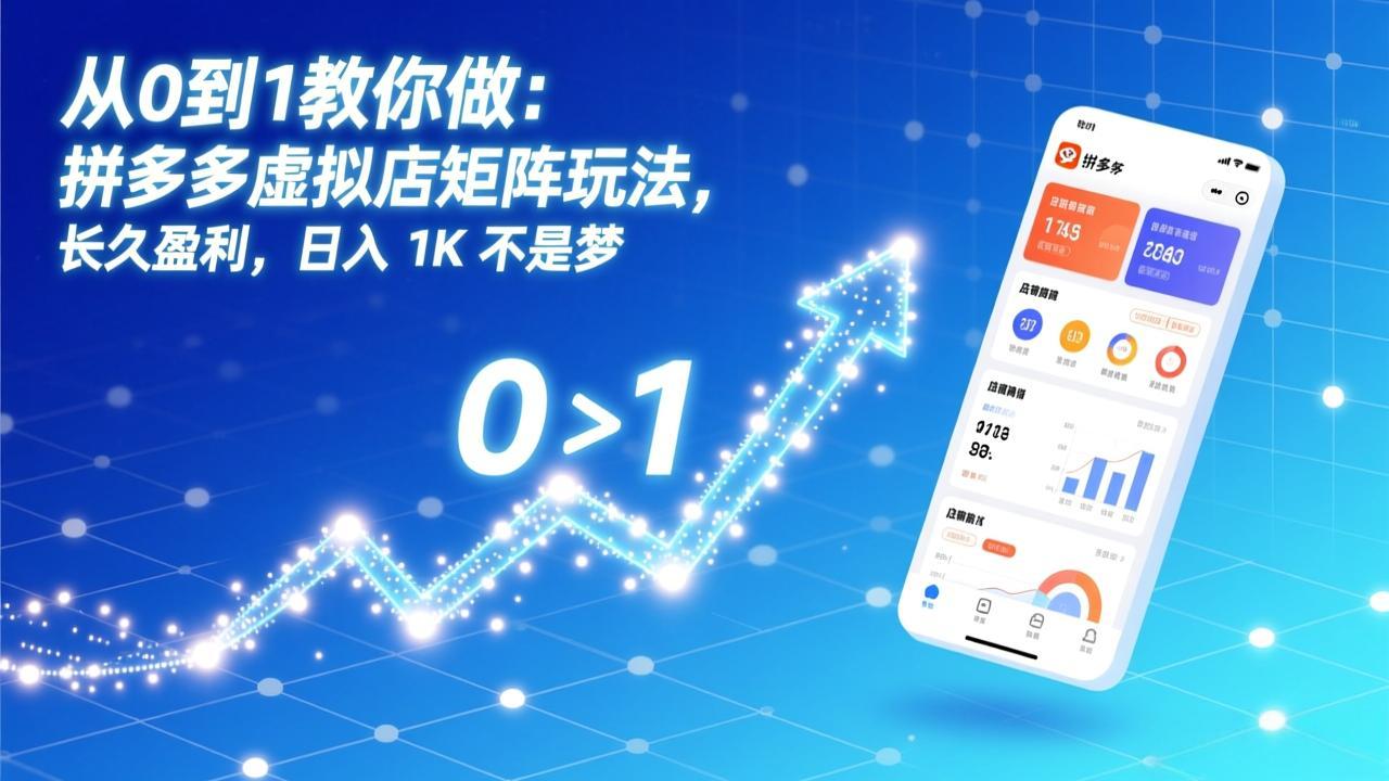 从0到1教你做：拼多多虚拟店矩阵玩法，长久盈利，日入 1K 不是梦-创新社-资源网-最新项目分享网站