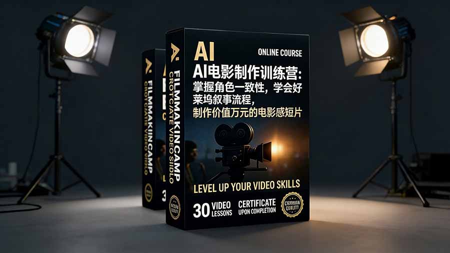 AI电影制作训练营：掌握角色一致性，学会好莱坞叙事流程，制作价值万元的电影感短片-创新社-资源网-最新项目分享网站