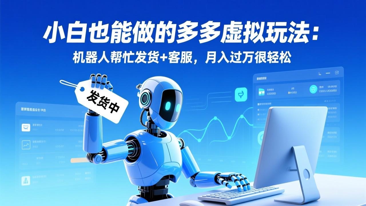 小白也能做的多多虚拟玩法：机器人帮忙发货+客服，月入过万很轻松-创新社-资源网-最新项目分享网站