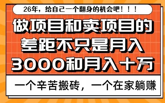 为什么卖项目能轻松月入10个W，而做项目却真正賺不到什么钱？原因竟然是这个！【揭秘】-创新社-资源网-最新项目分享网站