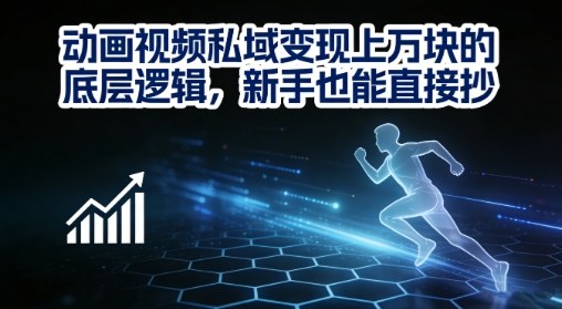 动画视频私域变现上W的底层逻辑,新手也能直接抄-创新社-资源网-最新项目分享网站