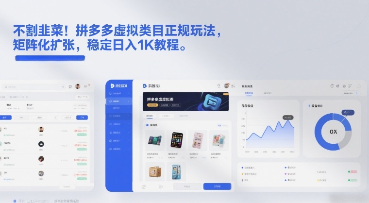 不割韭菜！拼多多虚拟类目正规玩法，矩阵化扩张，稳定日入1K教程【揭秘】-创新社-资源网-最新项目分享网站