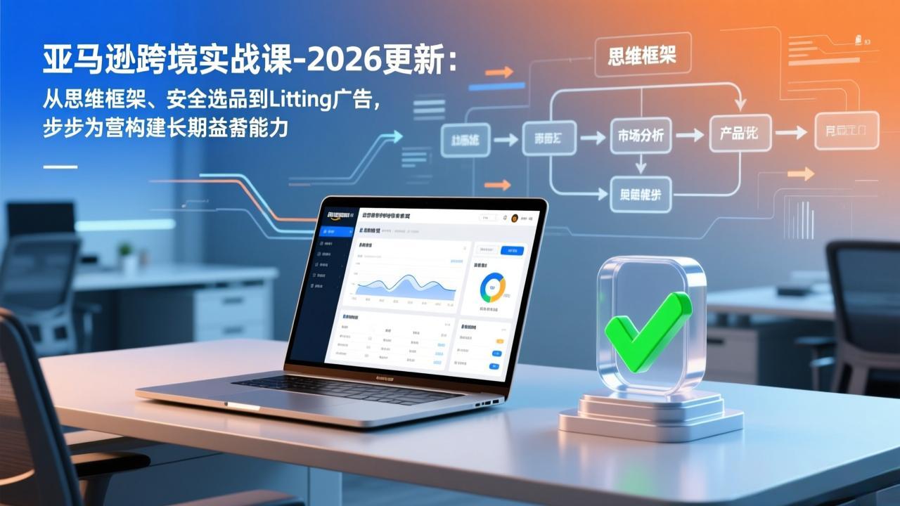 亚马逊跨境实战课-2026更新：从思维框架、安全选品到Listing广告，步步为营构建长期盈利能力-创新社-资源网-最新项目分享网站