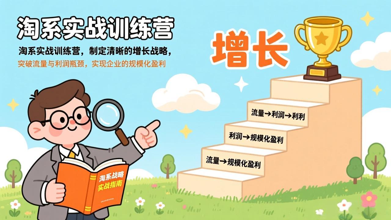 淘系实战训练营，制定清晰的增长战略，突破流量与利润瓶颈，实现企业的规模化盈利-创新社-资源网-最新项目分享网站